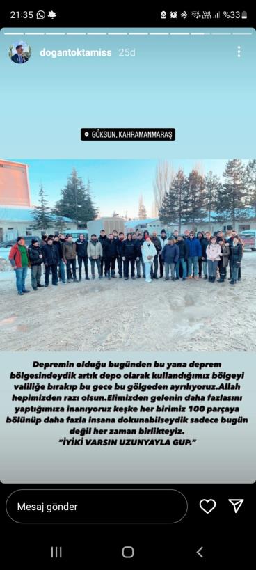 DEPREMZEDELER İLE BİRLİKTEYİZ